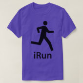 iRUNブラック Tシャツ (デザイン正面)