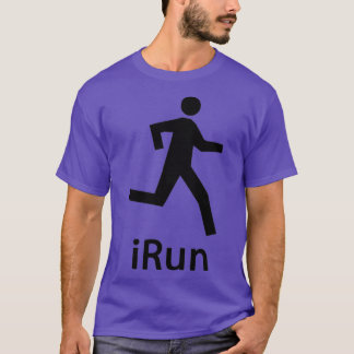iRUNブラック Tシャツ