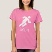 "iRun"レディースランニングシャツ Tシャツ (正面)