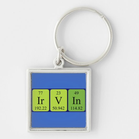 Irvin定期的なテーブル名のキーリング キーホルダー (正面)