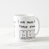 Irvin定期的なテーブル名mug コーヒーマグカップ (正面右)
