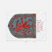 Irvine of Drum Tartan Scottish Plaid フリースブランケット (正面(横))