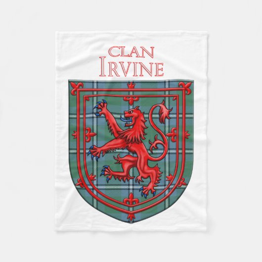 Irvine of Drum Tartan Scottish Plaid フリースブランケット (正面)