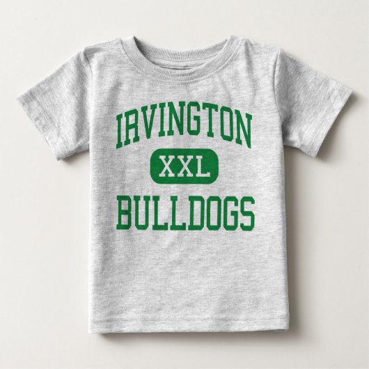 Irvington -ブルドッグ-高Irvingtonニューヨーク ベビーTシャツ (正面)