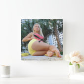 Iryna スクエア壁時計 (ホーム)