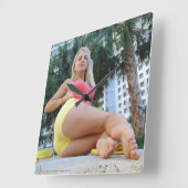 Iryna スクエア壁時計 (傾斜)