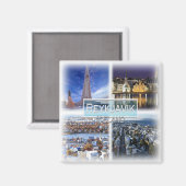 IS0007ヨーロッパ、アイスランド、レイキャビク、冷蔵庫 マグネット (正面/裏面)