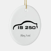 IS250フェイクなカーボンとの黒いシルエットのロゴ セラミックオーナメント (右)