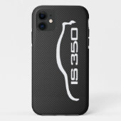 IS350フェイクなカーボンとの白いシルエットのロゴ Case-Mate iPhoneケース (裏面)
