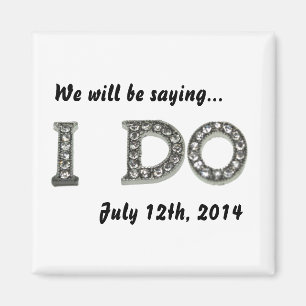 I's 結婚 きらきら光る Save the Date Magnet マグネット