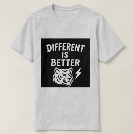 Is 違う Better - やる気を起こさせる Tiger Shirt(タイガーシャツ)» Tシャツ (デザイン正面)