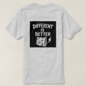 Is 違う Better - やる気を起こさせる Tiger Shirt(タイガーシャツ)» Tシャツ (デザイン裏面)