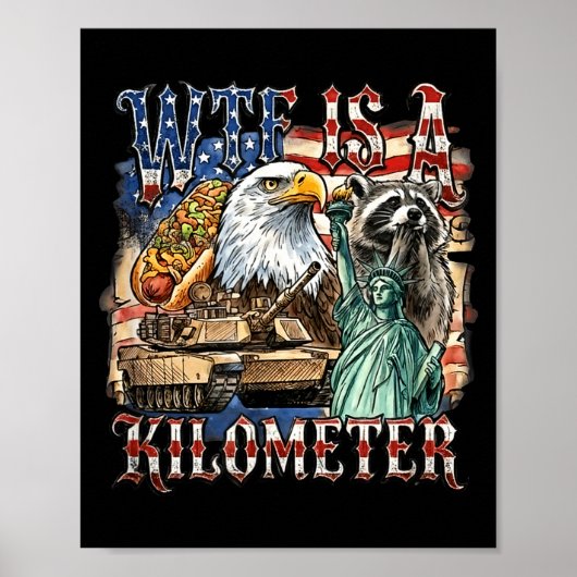 Is a kilometer funny 4th of july founding father  ポスター (正面)