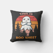 Is Booシートことわざ幽霊レトロハロウィーン クッション (正面)