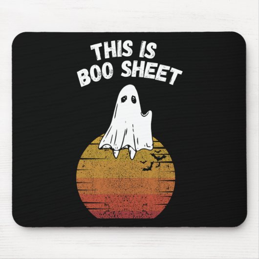 Is Booシート幽霊レトロハロウィーン簡単衣装 マウスパッド (正面)