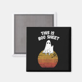 Is Booシート幽霊レトロハロウィーン簡単衣装 マグネット (正面/裏面)