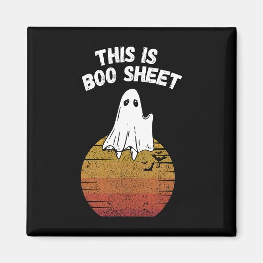 Is Booシート幽霊レトロハロウィーン簡単衣装 マグネット (正面)