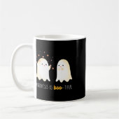 Is Boo美しい先生かわいい幽霊ハロウィーン コーヒーマグカップ (左)