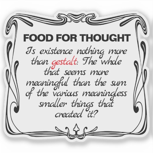 Is Existence Gestalt? シール (正面)