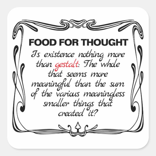 Is Existence Gestalt? スクエアシール (正面)