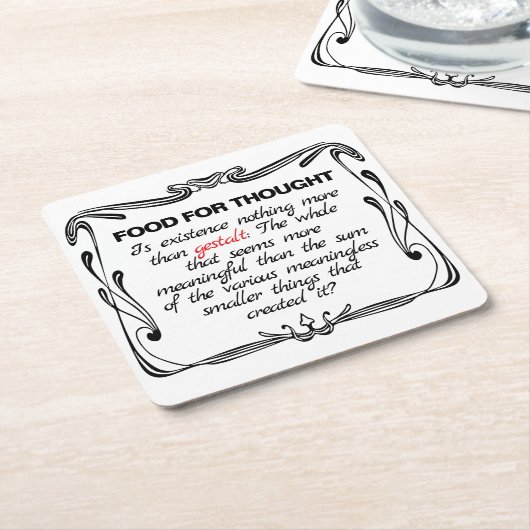 Is Existence Gestalt? スクエアペーパーコースター (アングル)