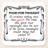 Is Existence Gestalt? スクエアペーパーコースター (正面)