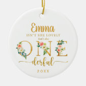 Is Her Onederful Girl初めてのクリスマス セラミックオーナメント (正面)