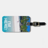 I'S HEREホワイトサンドビーチDIYメッセージ連絡情報 ラゲッジタグ (正面横)