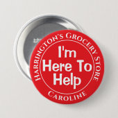 I's Here to You – ショッ救済プスタッフボタンバッジ 缶バッジ (正面&裏面)