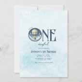 Is His ONEderful 1st Birthdayパーティー 招待状 (正面)