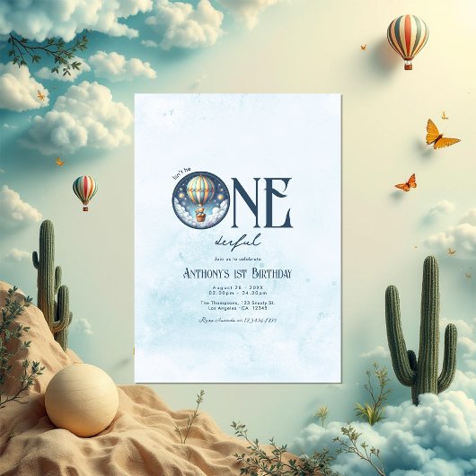 Is His ONEderful 1st Birthdayパーティー 招待状