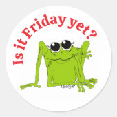 Is it Friday Yet? Sticker ラウンドシール (正面)