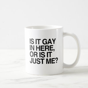 IS IT GAY IN HERE -.png コーヒーマグカップ