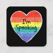 I's Kamala Harris giの副話大統領 スクエア名刺 (裏面)