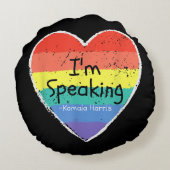 I's Kamala Harris giの副話大統領 ラウンドクッション (裏面)