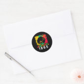 Is My Independence Day黒人女性ブラックプライド2 ラウンドシール (封筒)
