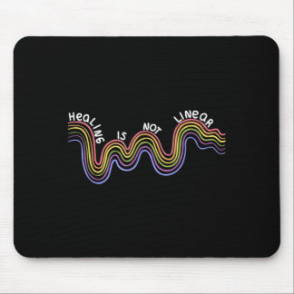 is Not Linear Funny Rainbow Mental Health マウスパッド