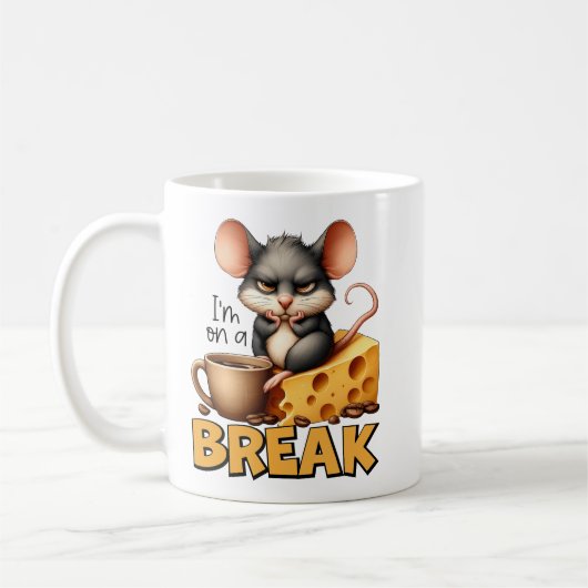 「I's on a Break」マウスデザイン コーヒーマグカップ (左)