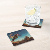 I's On Fire - Motocrossライダー スクエアペーパーコースター (インサイチュ)