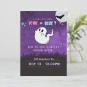 is our boo pink or blue? gender reveal invitation 招待状 (スタンド正面)
