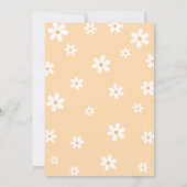 Is She OnederfulレトロGroovyフローラ誕生日 招待状 (裏面)