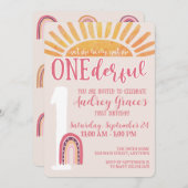 Is She ONEderful誕生日招待状 招待状 (正面/裏面)