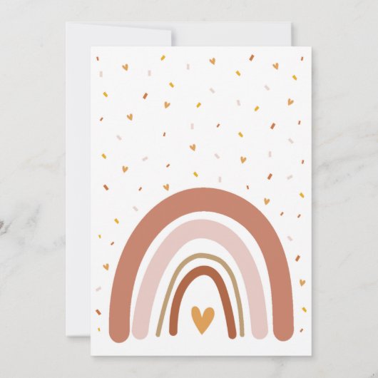 Is She Onederful 1st誕生日招待状Boho 招待状 (裏面)