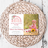 Is She Onederful boho Rainbow誕生日写真 招待状