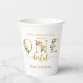 Is She Onederful Girl 1st Birthdayパーティー 紙コップ (正面)