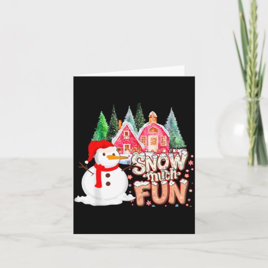 Is Snow Much Fun Winter Christmas Teacher Holiday  カード (正面)