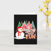 Is Snow Much Fun Winter Christmas Teacher Holiday  カード (黄色い花)