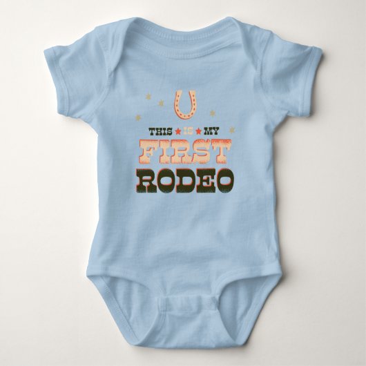 IS THIS IS My First Rodeo – ファースト誕生日Tシャツ ベビーボディスーツ (正面)