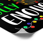 Is This Jolly Enough Funny Black Cat Christmas Tre ポスター (角)