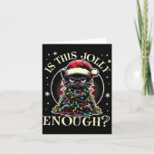 Is This Jolly Enough Funny Cat Christmas Meme  カード (正面)
